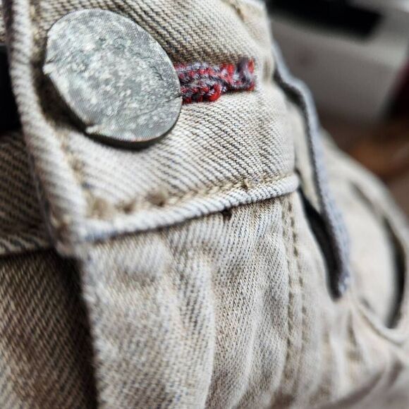 Robert Graham Jeans Mens 31 Slim Jim Rustic Tan Gray Denim Rockabilly - Picture 8 of 8